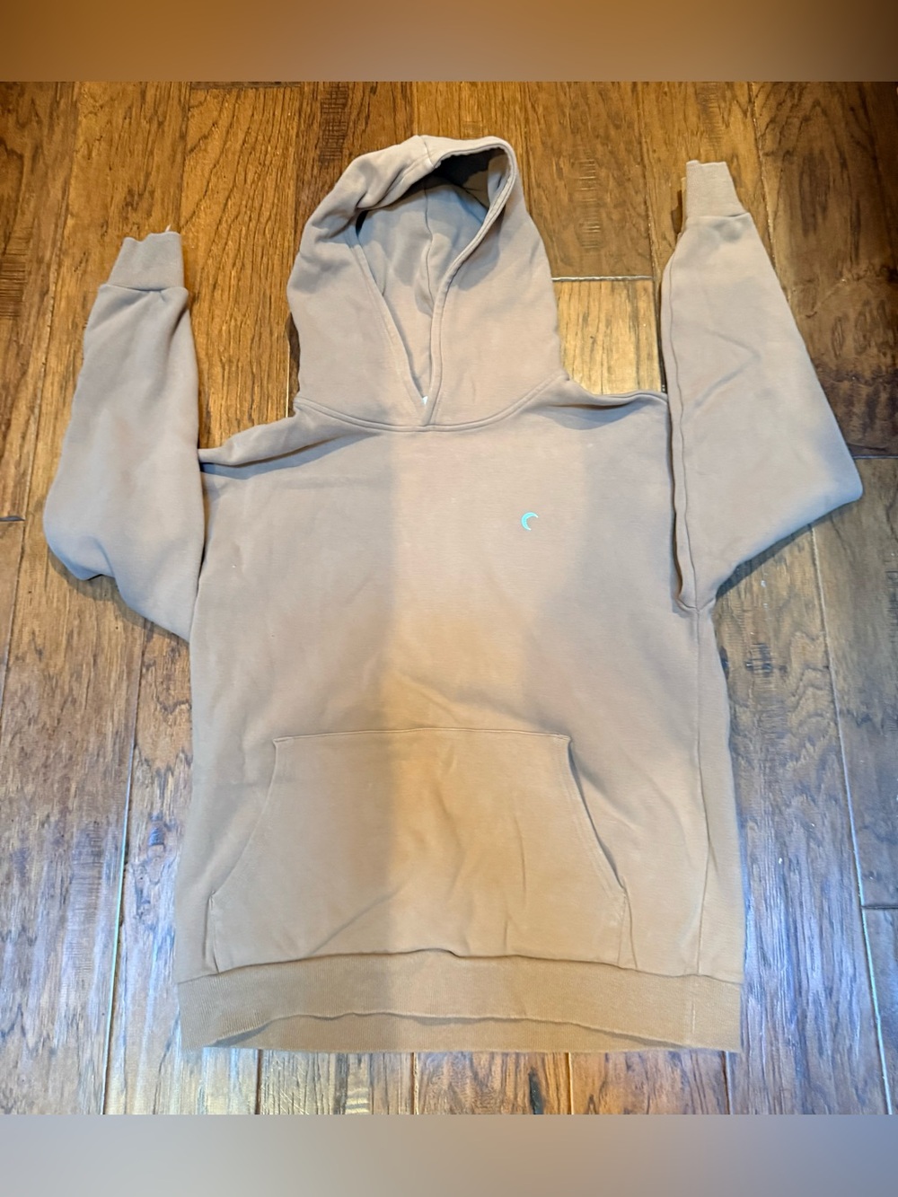 Zyia Active Cozy Pullover Hoodie Sweatshirt Brown Taupe Size Medium.Like new - Picture 10 of 11